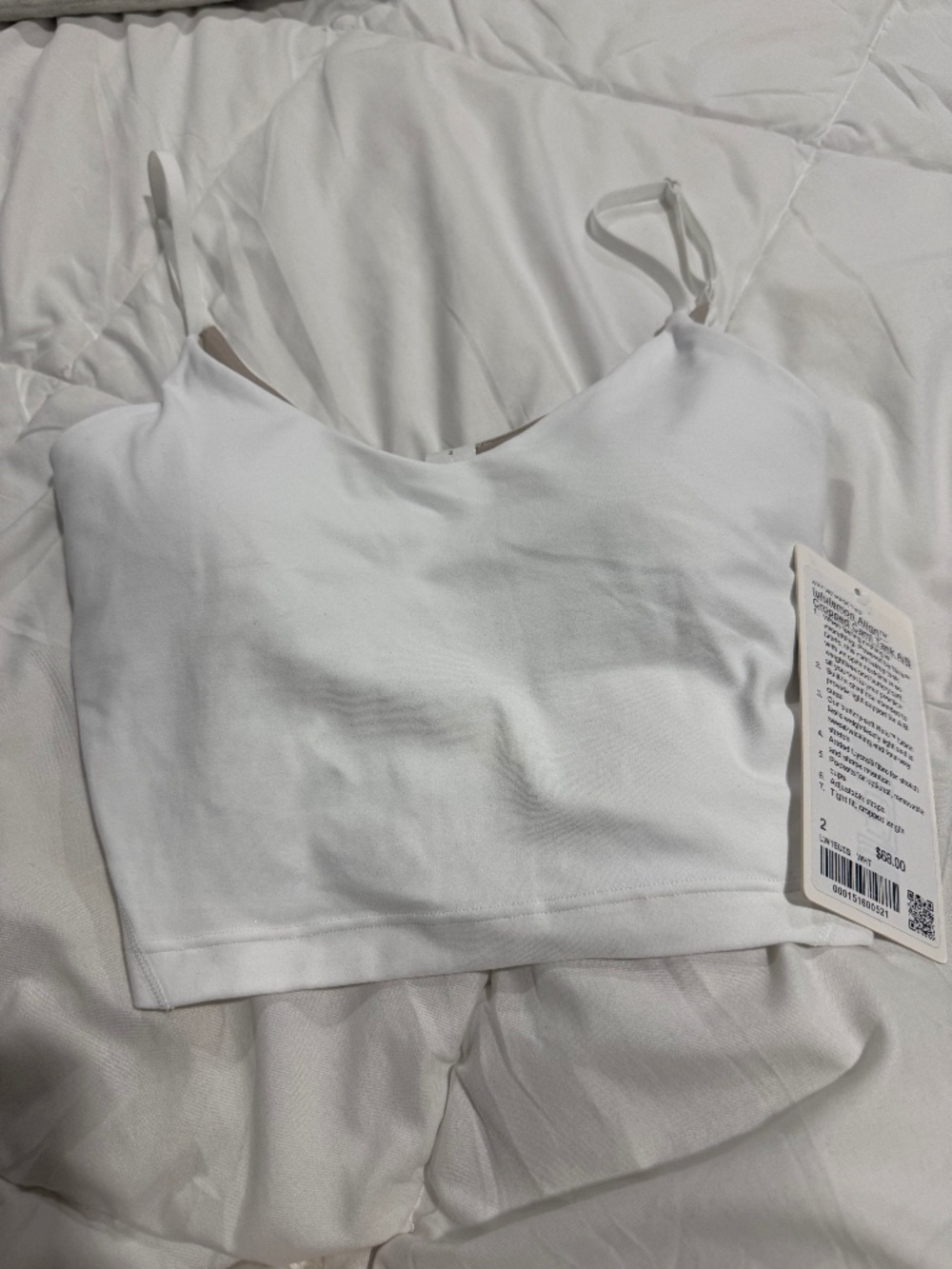Lululemon Align Cropped Cami Tank size 2 white